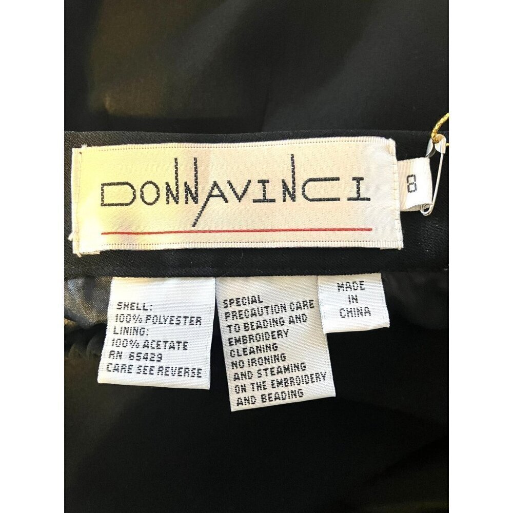 NWT Vintage Donna Vinci Skirt 8 Maxi Ostrich Feather Goth Witch Evening Cocktail - Picture 10 of 12